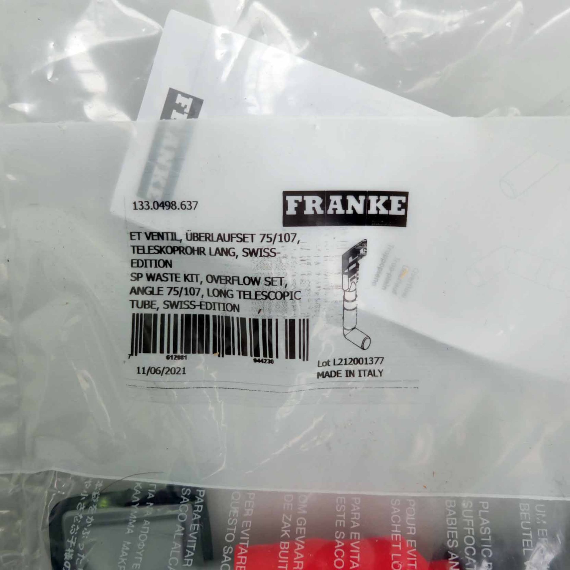 FRANKE + Swiss Made Collection Stainless Steel Sink. External Size 735mm W x 440mm D x 215mm H. Inte - Bild 16 aus 17