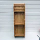 Solid Wood Spice Rack. Size 280mm W x 130mm D x 900mm H. 3 x Shelves.