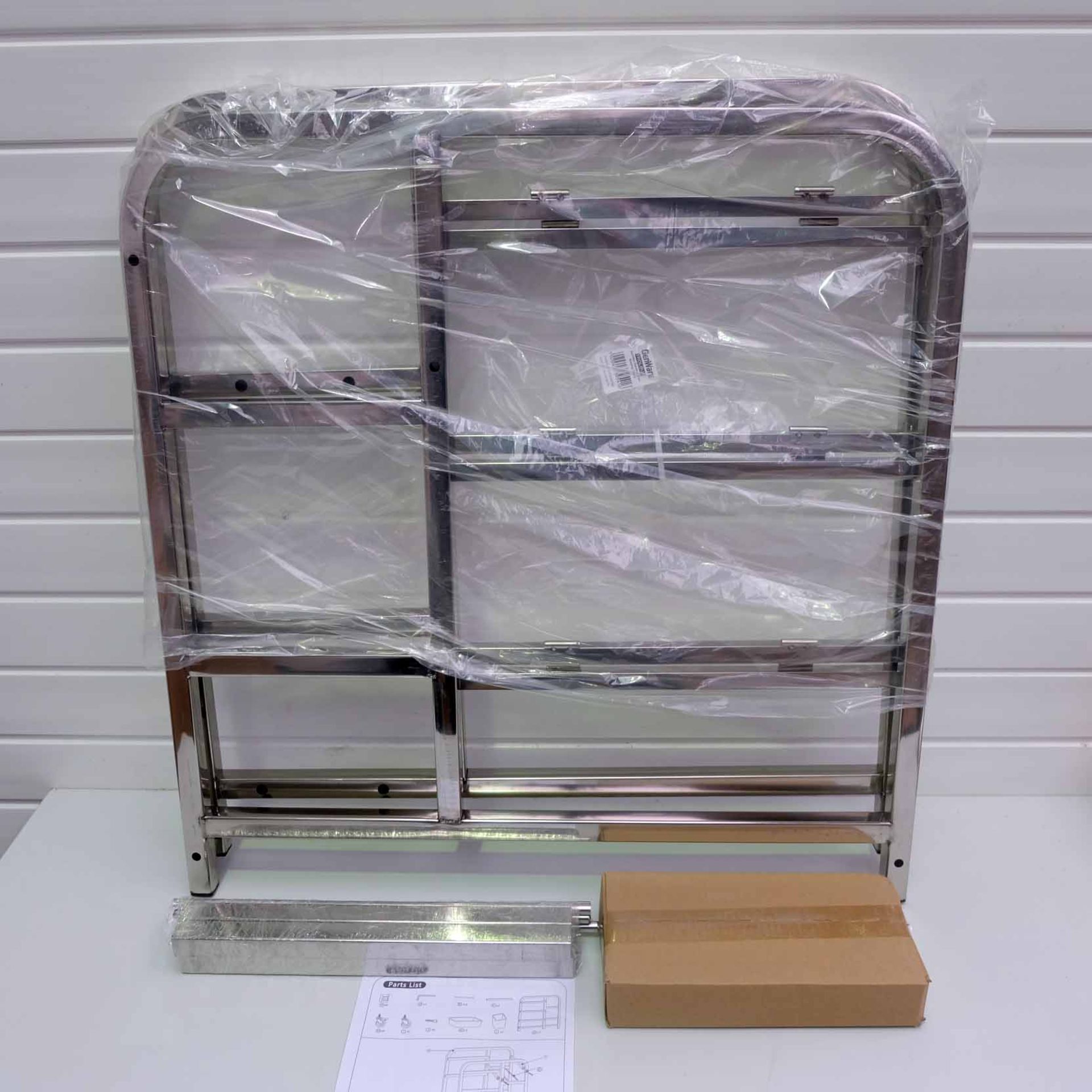 Gen Ware Stainless Steel Bussing Trolley. Size 775mm W x 440mm D x 800mm H.