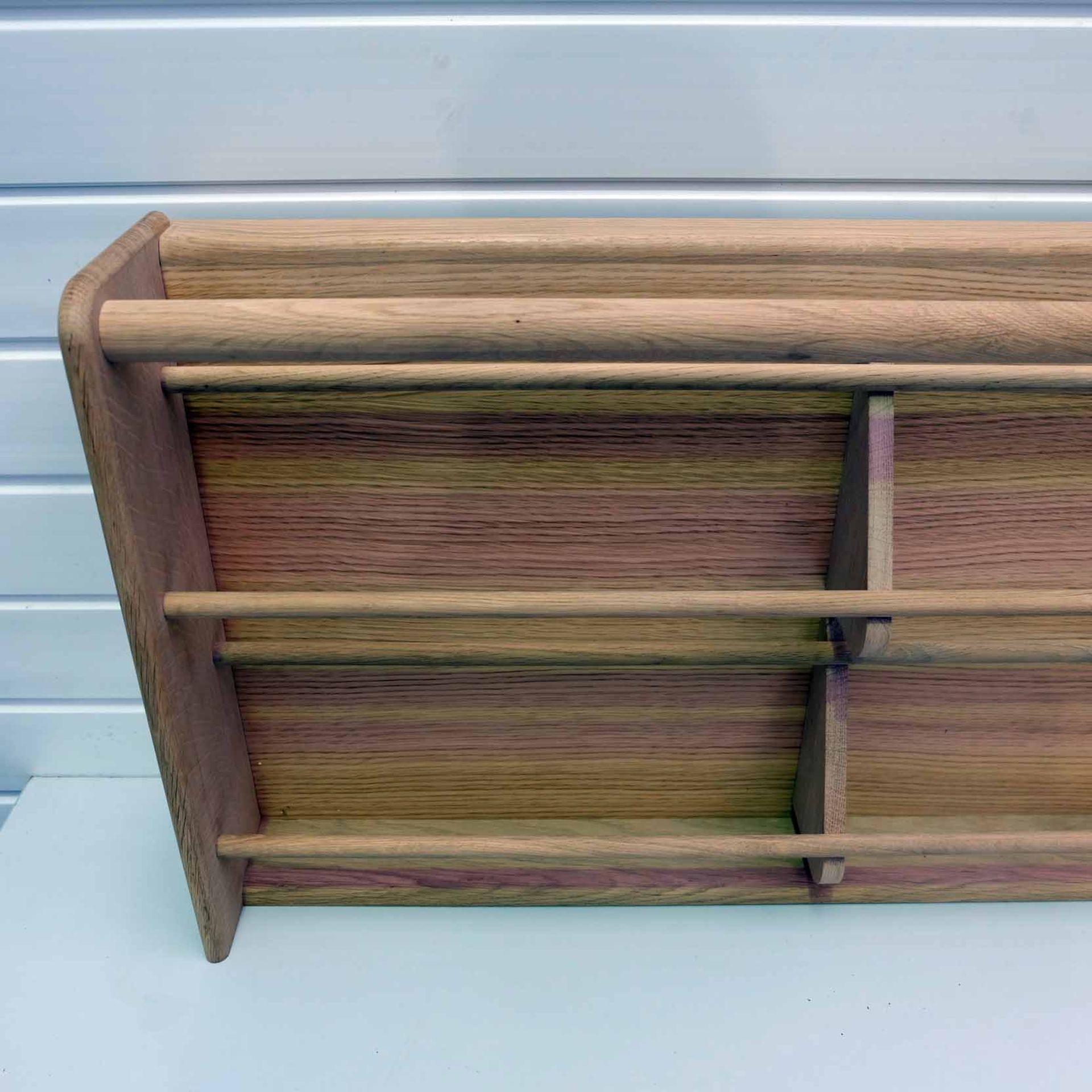 Solid Wood Spice Rack. Size 860mm W x 150mm D x 460mm H. - Image 2 of 6