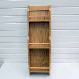 Solid Wood Spice Rack. Size 280mm W x 130mm D x 900mm H. 3 x Shelves.