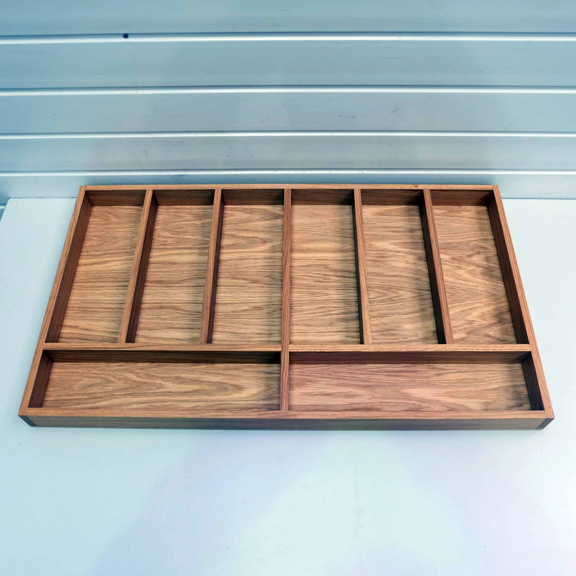 Solid Wood Drawer Insert. Size 820mm W x 487mm D x 55mm H. 8 x Segments.