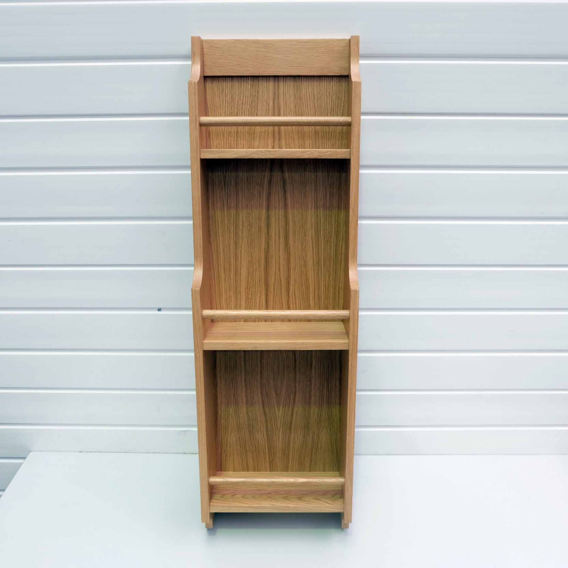 Solid Wood Spice Rack. Size 280mm W x 130mm D x 900mm H. 3 x Shelves.