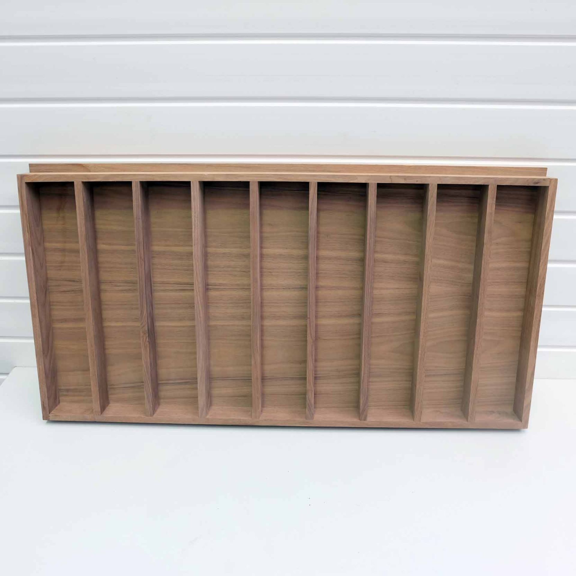 Solid Wood Drawer Insert. Size 910mm W x 473mm D x 56mm H. 9 x Segments.