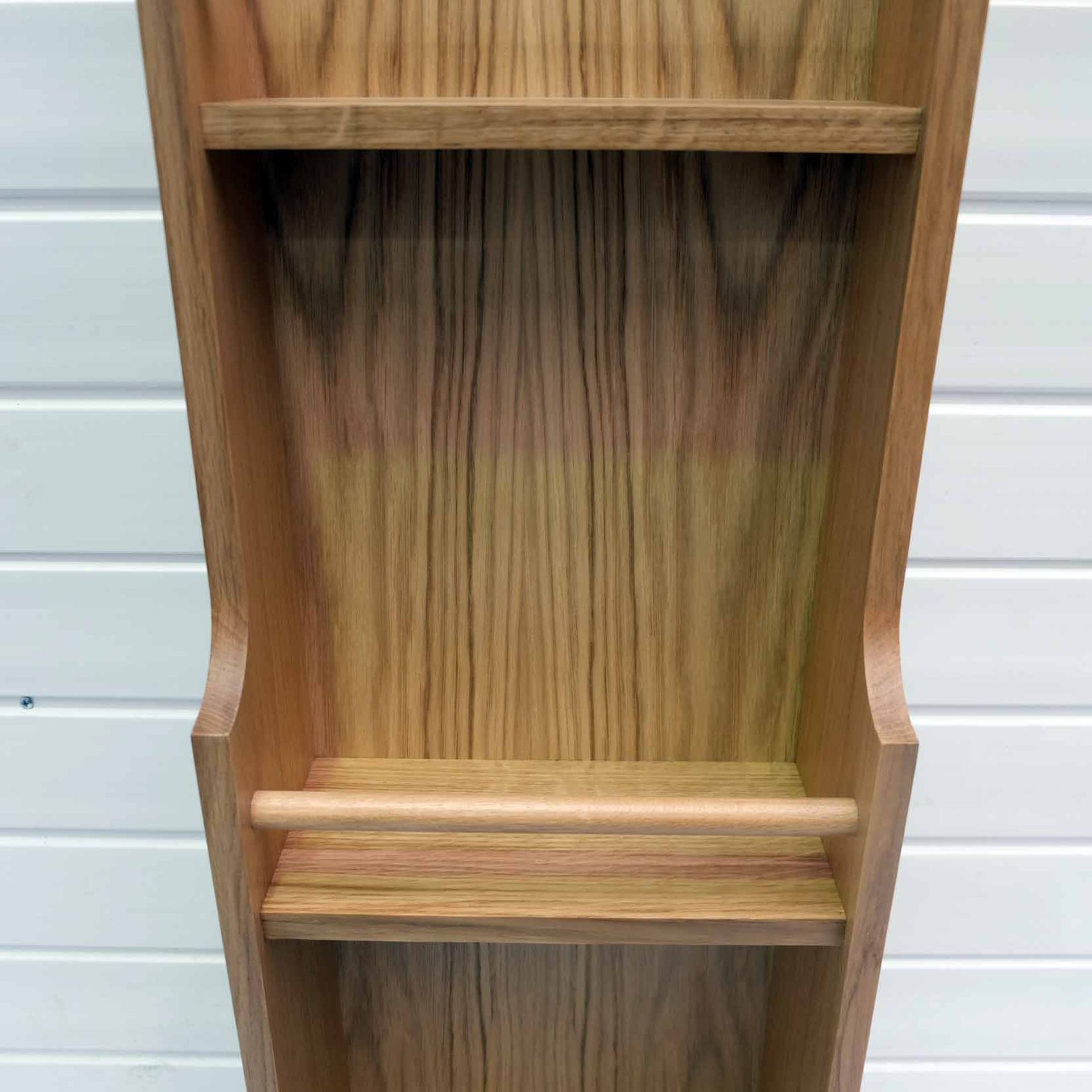 Solid Wood Spice Rack. Size 280mm W x 130mm D x 900mm H. 3 x Shelves. - Image 4 of 5