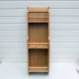 Solid Wood Spice Rack. Size 280mm W x 130mm D x 900mm H. 3 x Shelves.