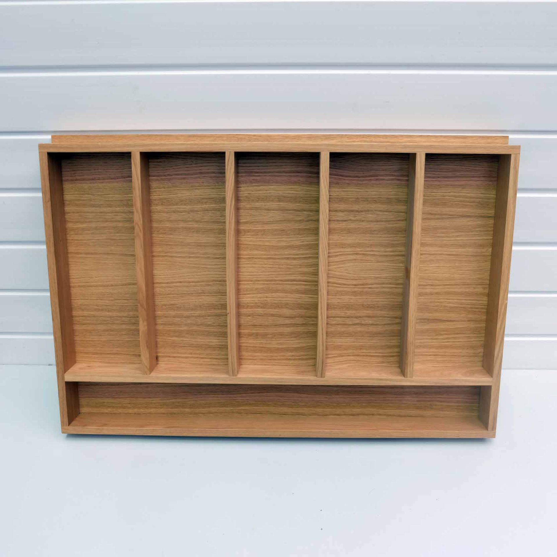 Solid Wood Drawer Insert. Size 722mm W x 487mm D x 57mm H. 6 x Segments.