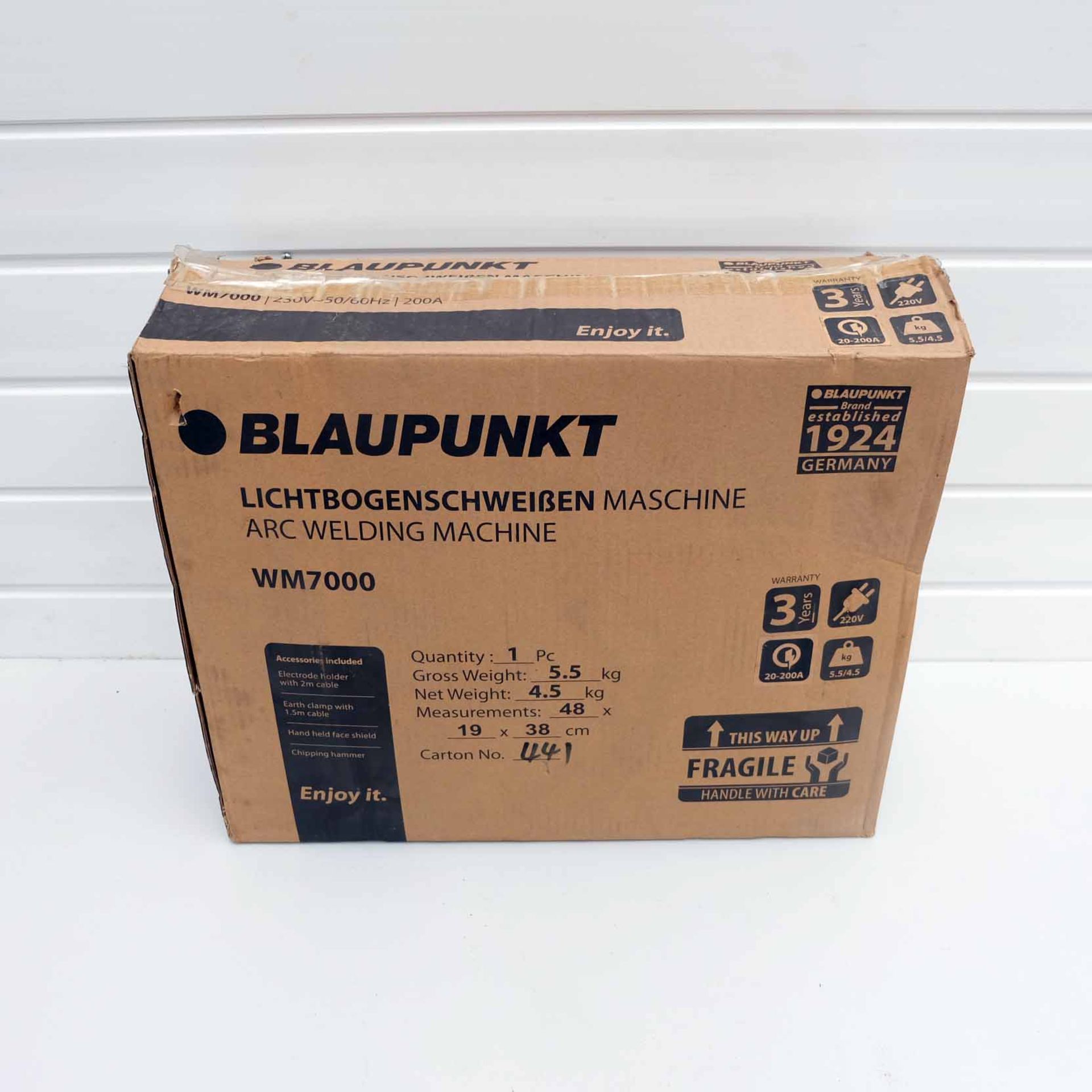 Blaupunkt Arc Welder. Model WM7000/230V 50/60hz / 200 Amp. Electrode Holder With 2m Cable. Earth Cla - Bild 11 aus 11