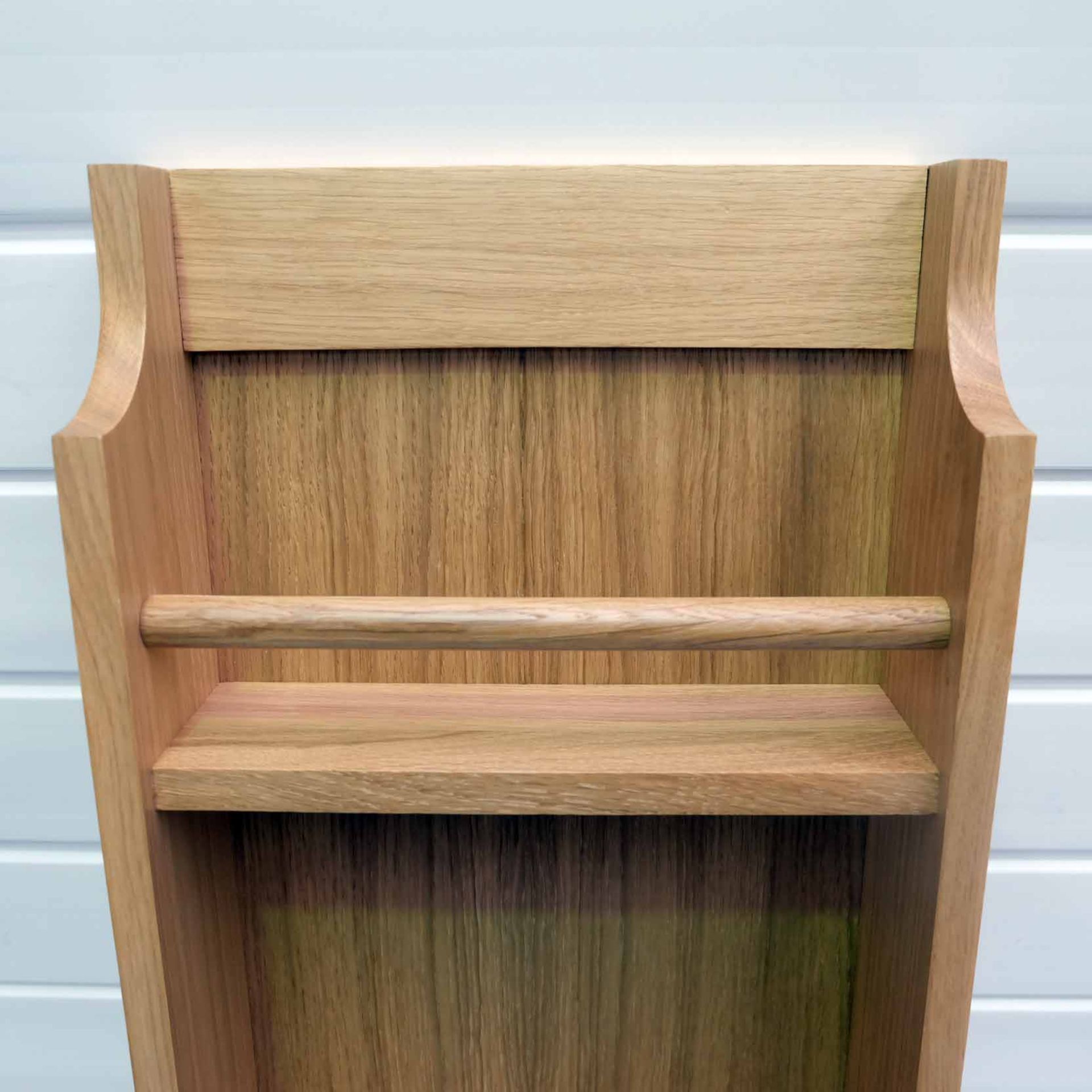 Solid Wood Spice Rack. Size 280mm W x 130mm D x 900mm H. 3 x Shelves. - Image 5 of 5