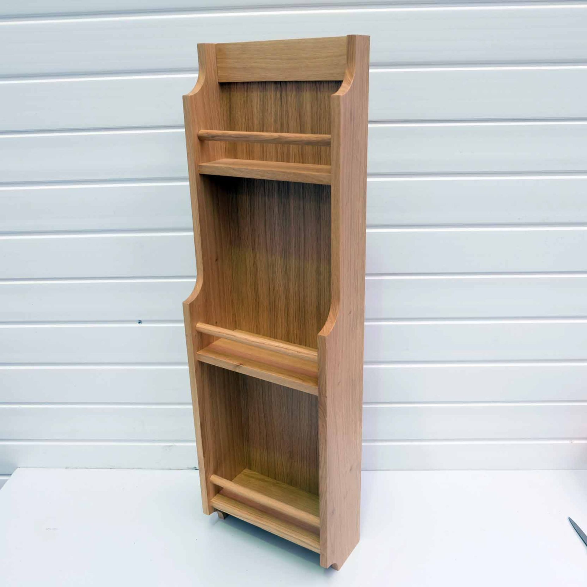 Solid Wood Spice Rack. Size 280mm W x 130mm D x 900mm H. 3 x Shelves. - Image 2 of 5