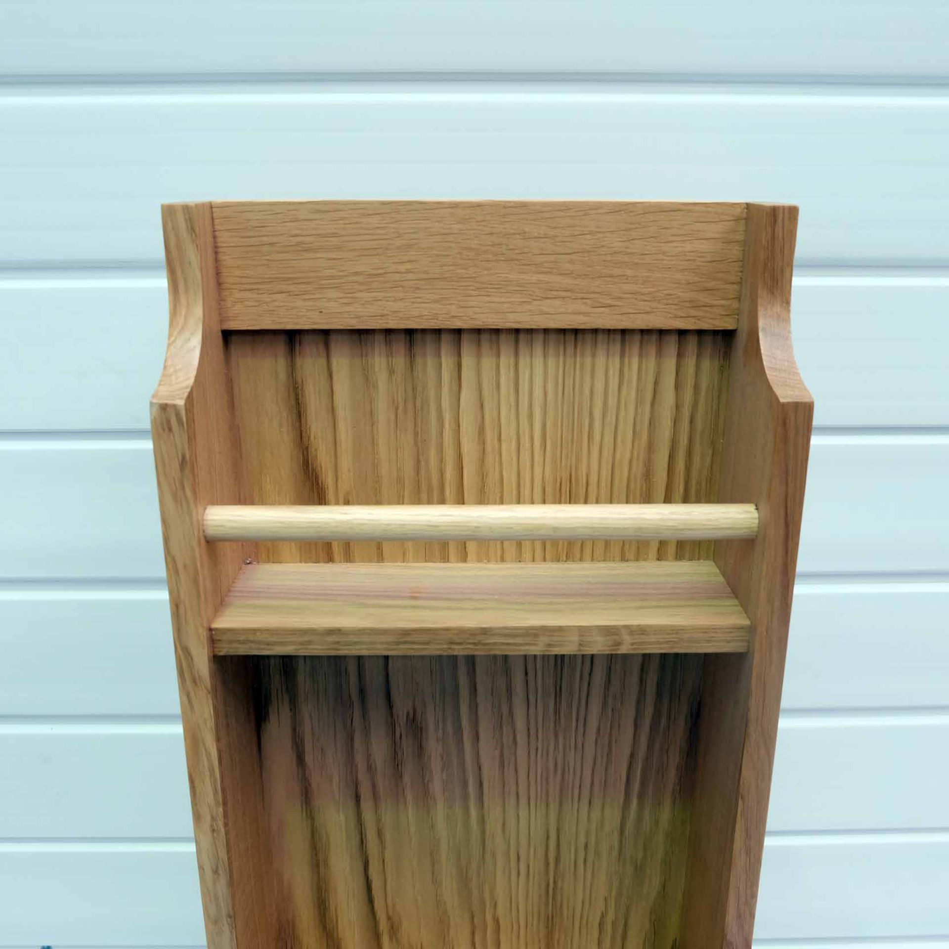 Solid Wood Spice Rack. Size 280mm W x 130mm D x 900mm H. 3 x Shelves. - Image 5 of 5