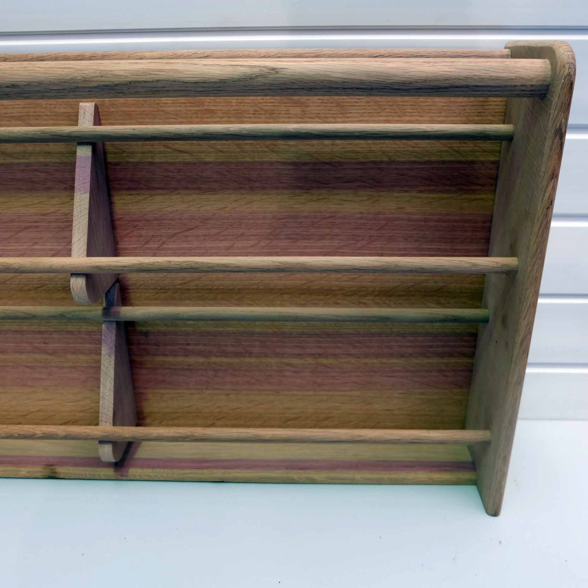 Solid Wood Spice Rack. Size 860mm W x 150mm D x 460mm H. - Image 3 of 5