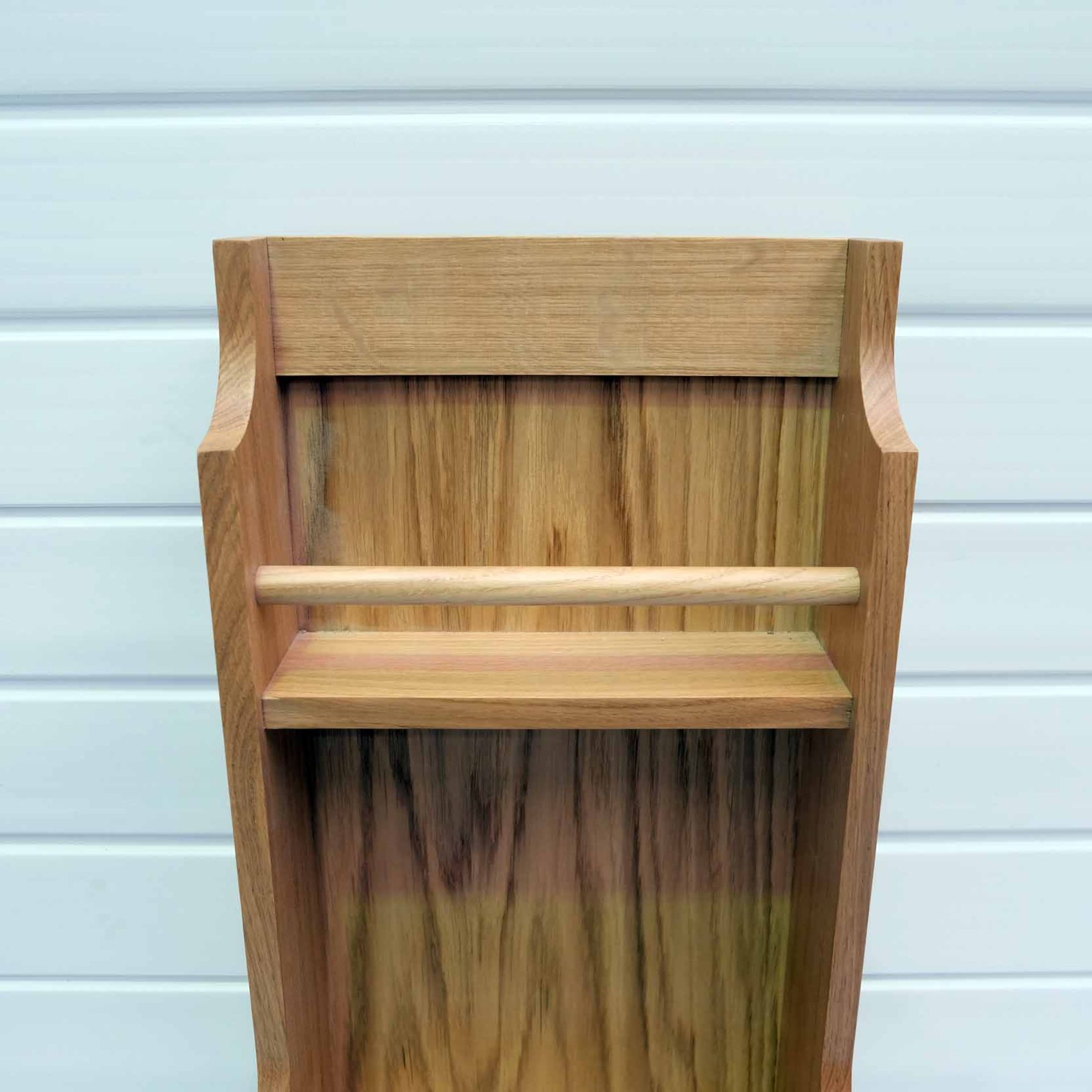 Solid Wood Spice Rack. Size 280mm W x 130mm D x 900mm H. 3 x Shelves. - Image 5 of 5