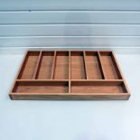 Solid Wood Drawer Insert. Size 717mm W x 482mm D x 56mm H. 8 x Segments.