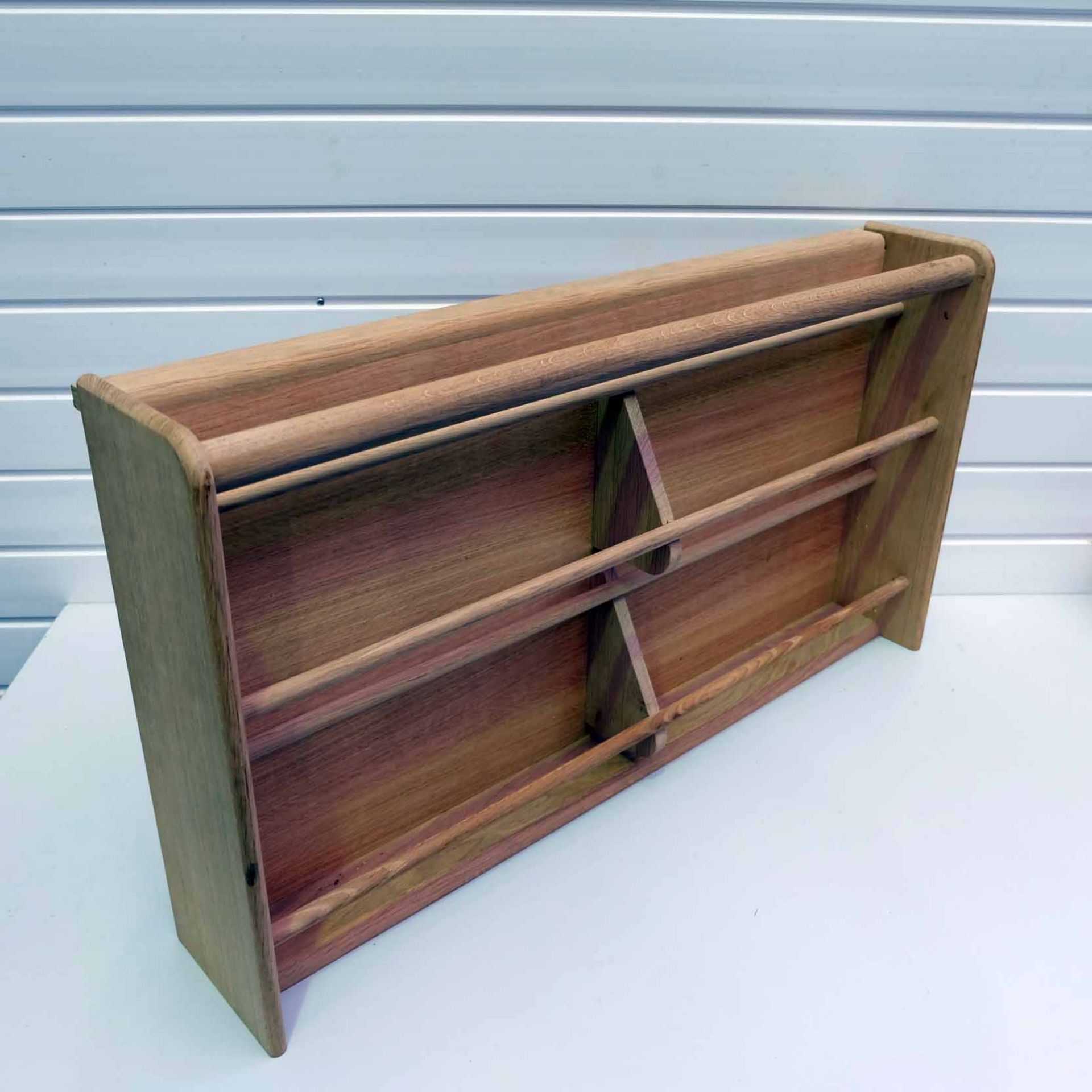Solid Wood Spice Rack. Size 860mm W x 150mm D x 460mm H. - Image 2 of 6