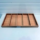 Solid Wood Drawer Insert. Size 818mm W x 482mm D x 56mm H. 5 x Segments.