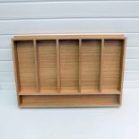 Solid Wood Drawer Insert. Size 722mm W x 487mm D x 57mm H. 6 x Segments.