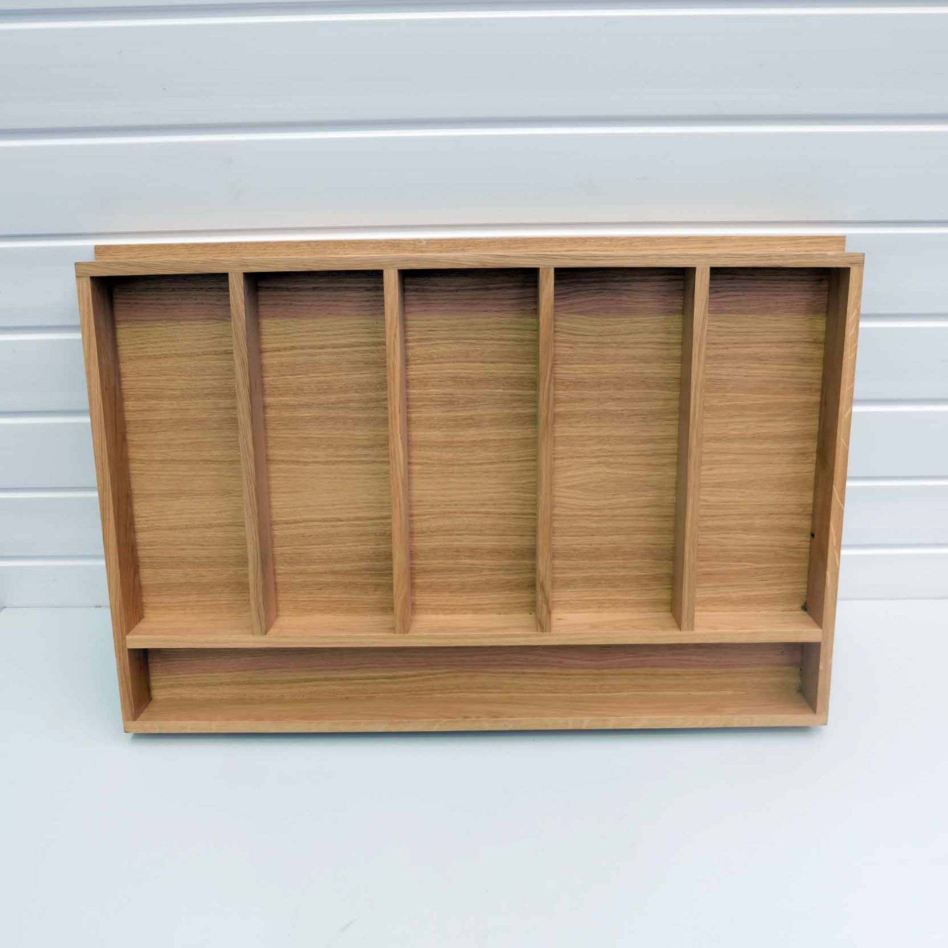 Solid Wood Drawer Insert. Size 722mm W x 487mm D x 57mm H. 6 x Segments.