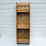 Solid Wood Spice Rack. Size 280mm W x 130mm D x 900mm H. 3 x Shelves.