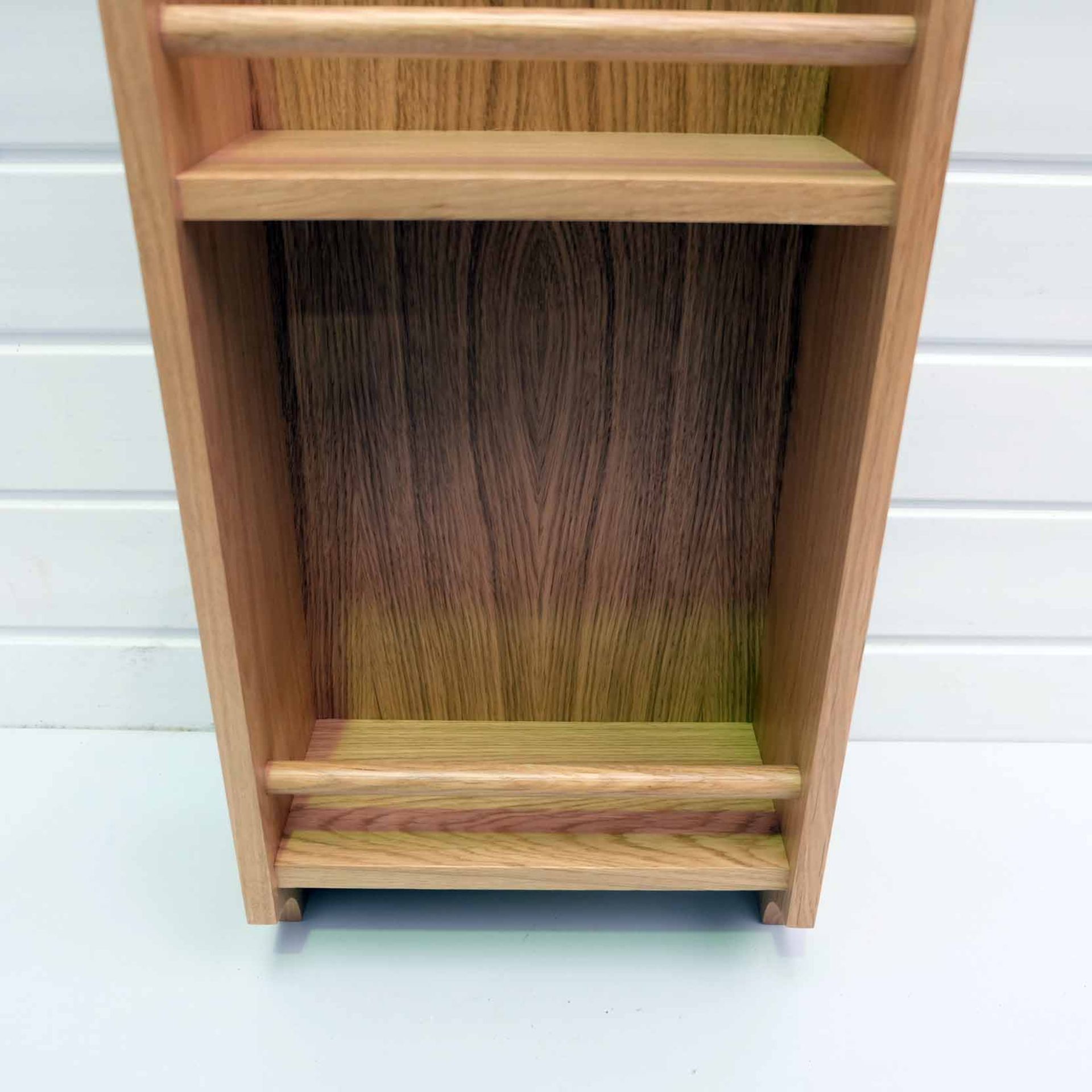 Solid Wood Spice Rack. Size 280mm W x 130mm D x 900mm H. 3 x Shelves. - Image 3 of 5