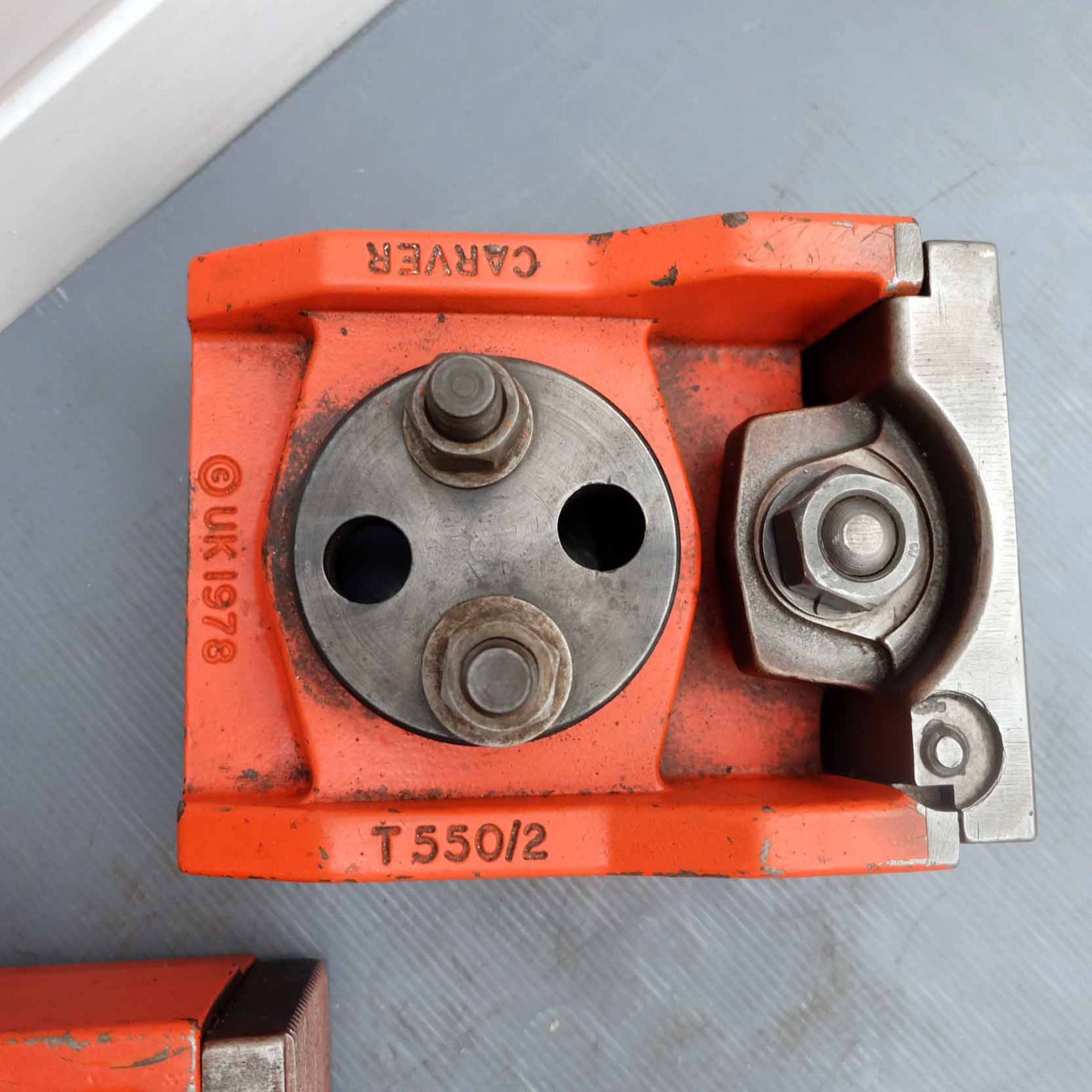 Set of Carver Heavy Duty Machine Clamps. Complete with Tee Bolts. Jaw Width 140mm. Jaw Height 70mm. - Image 5 of 7