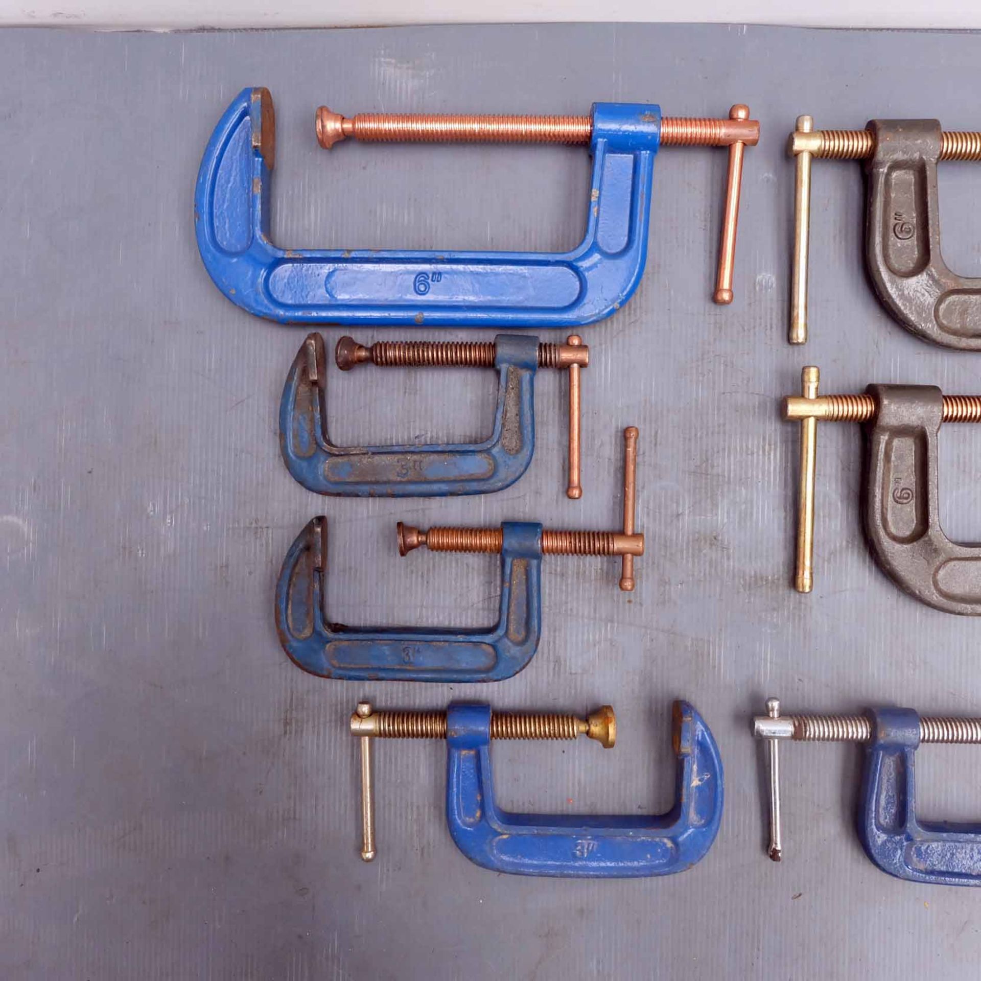 Quantity of 7 'G' Clamps. Includes 4 x 3" and 3 x 6". - Bild 2 aus 3