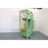 Edbro (EMT) Hydraulic Press. Capacity 75 Tonnes. Table Size 650mm x 550mm. Throat Depth 600mm. Dista