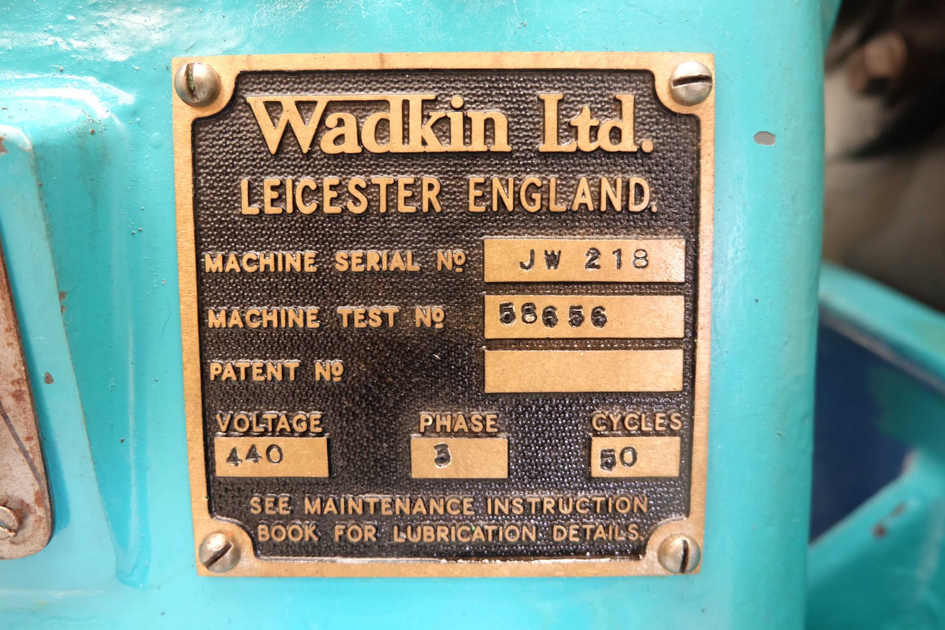 Wadkin Model J.W. 36" Double Disc Sander. Diameter of Sanding Discs 36". Size of Worktables 40" x 19 - Bild 4 aus 12