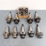 9 x BT50 Spindle Tools. ER40 Collet Holders and Collets.