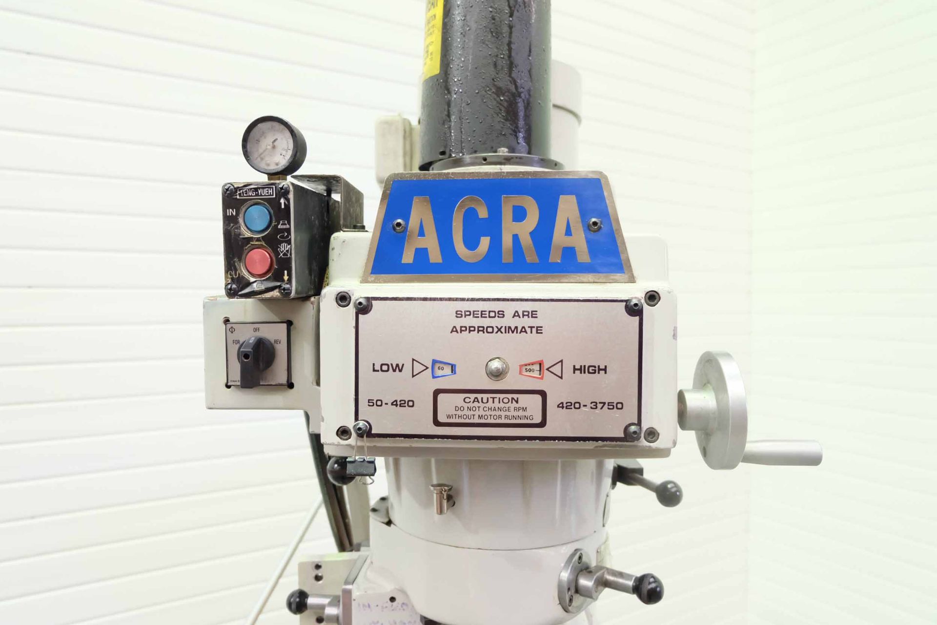 Acra Model FVT-4V Heavy Duty Turret Milling Machine. Table Size 50" x 10". Spindle Taper 40 Int. Spi - Image 3 of 11