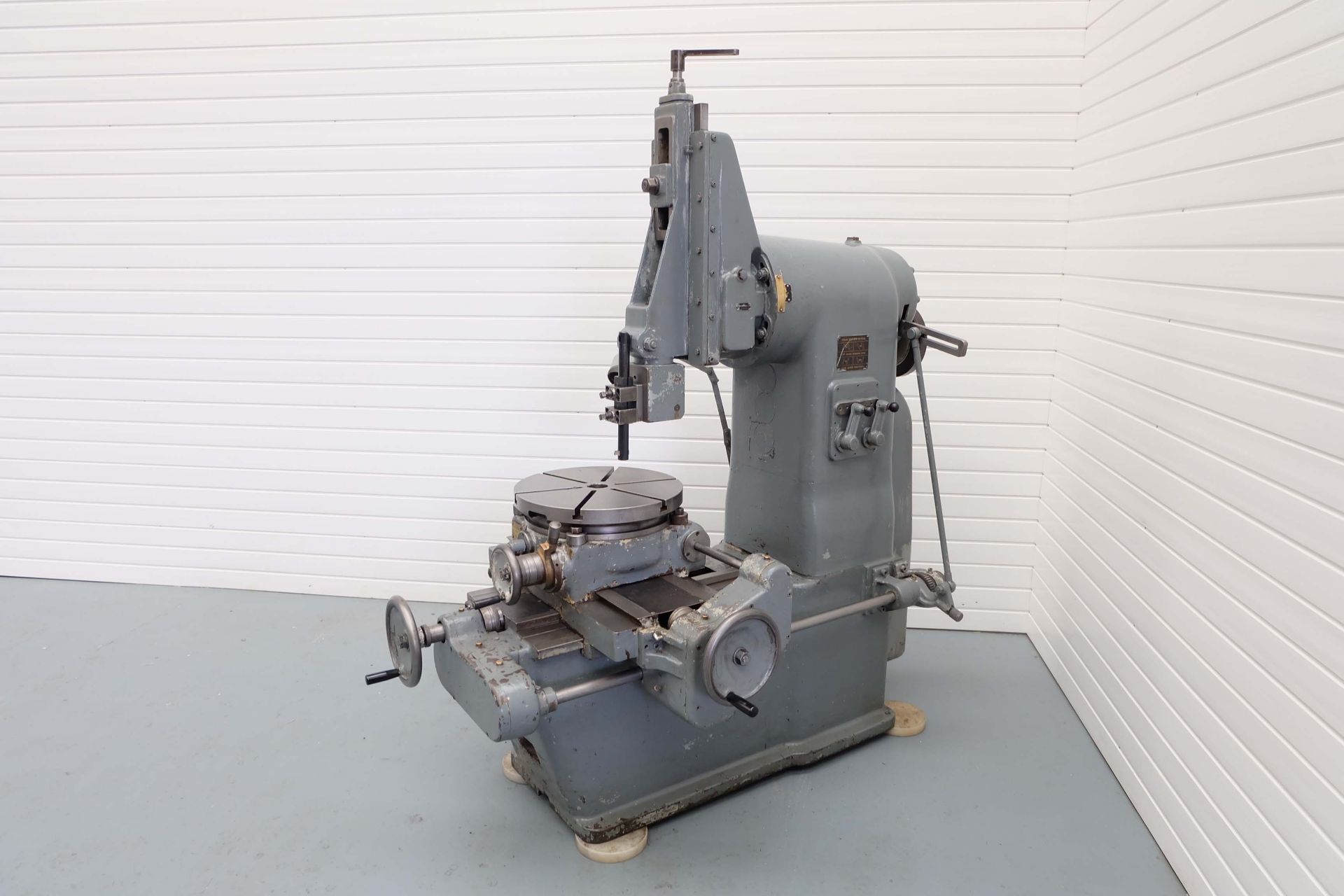 Burdett VS Type 6" Slotting Machine. Table Diameter: 18". Adjustable Stroke: 6". Throat Depth: 20".