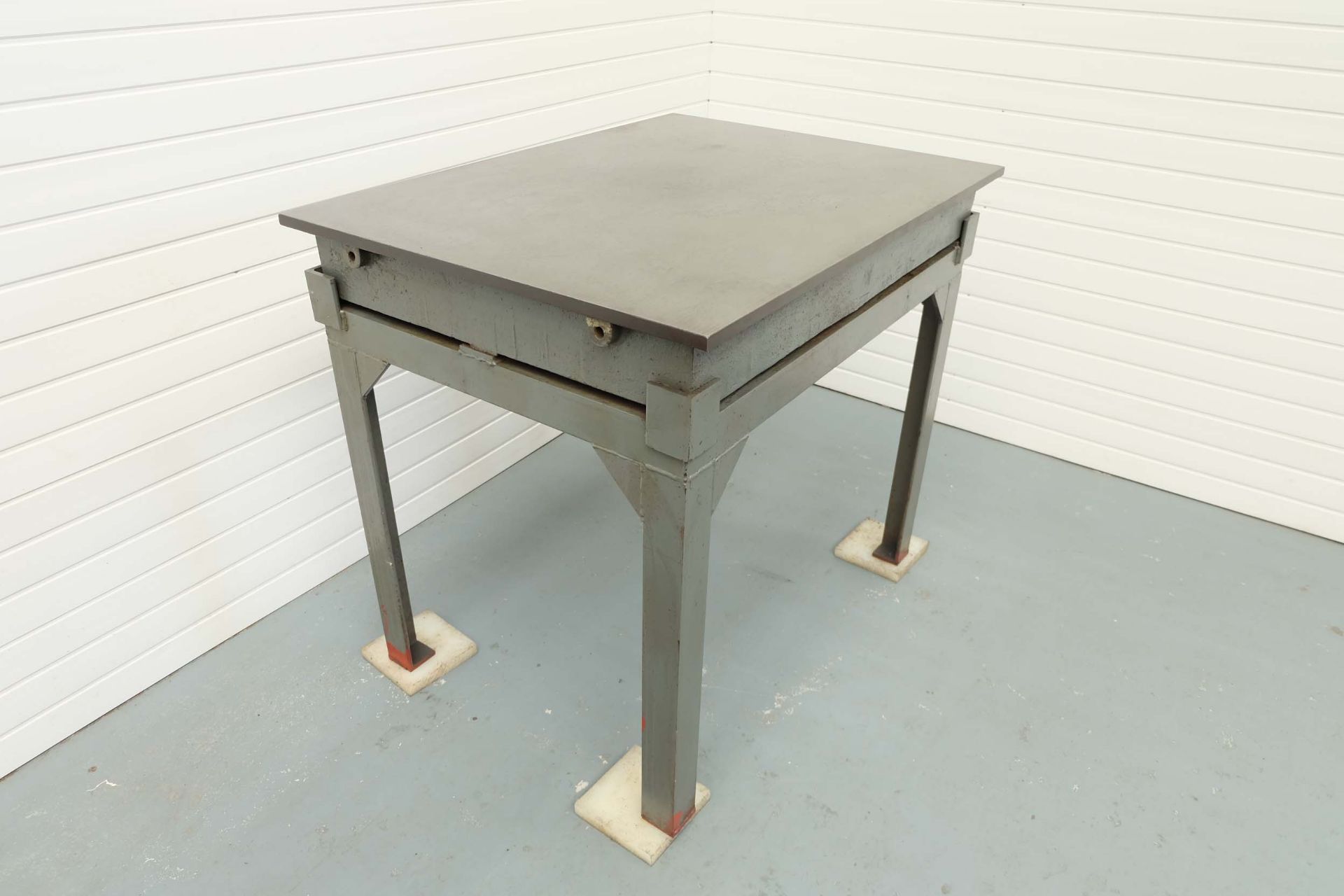 Cast Iron Surface Table On Steel Stand. Size: 48" x 36". Surface Height: 42". - Image 3 of 5