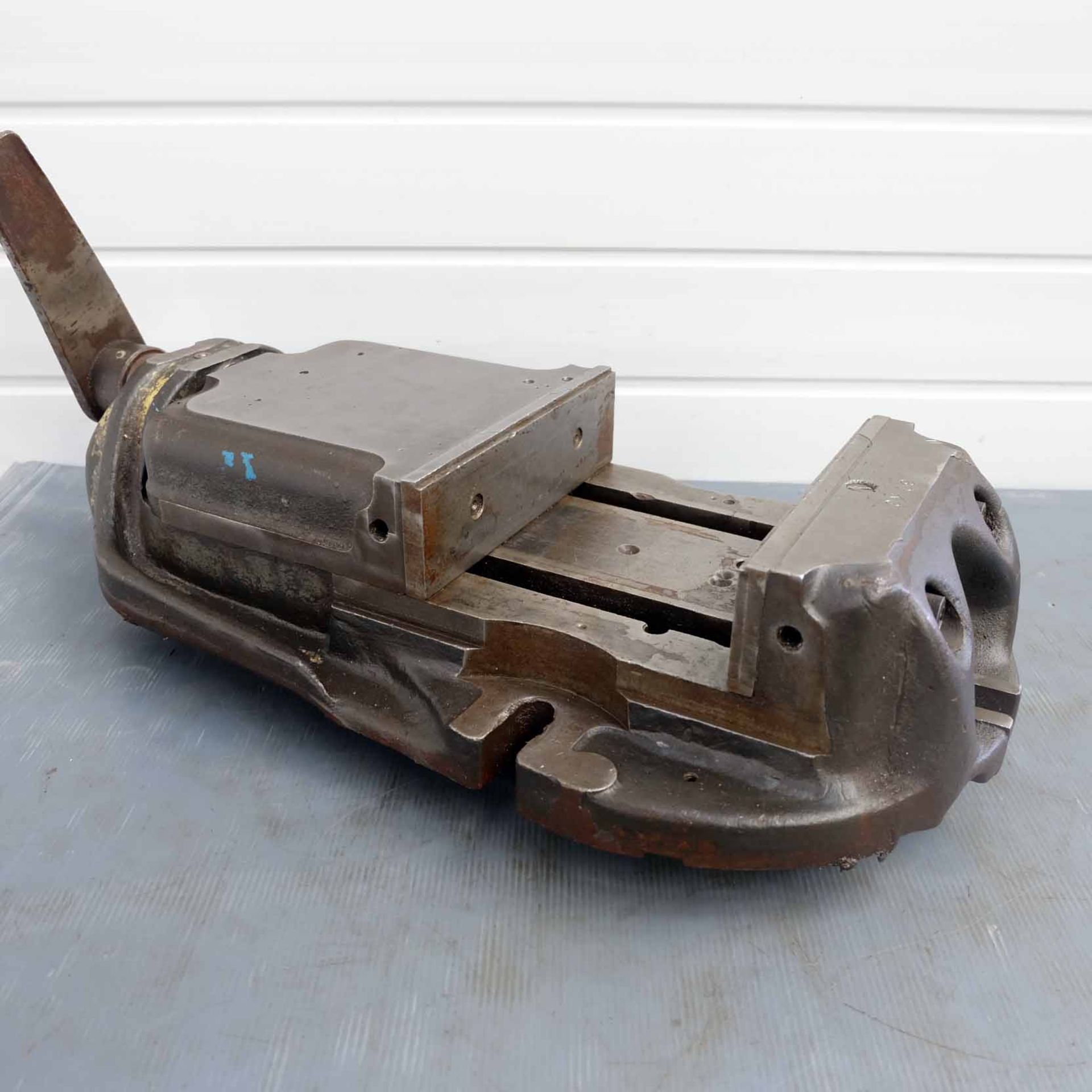 Rudolph Carne 8" Machine Vice. Jaw Width 8". Jaw Height 2 5/6". Max Opening 6". Overall Height 4 5/8 - Image 3 of 7