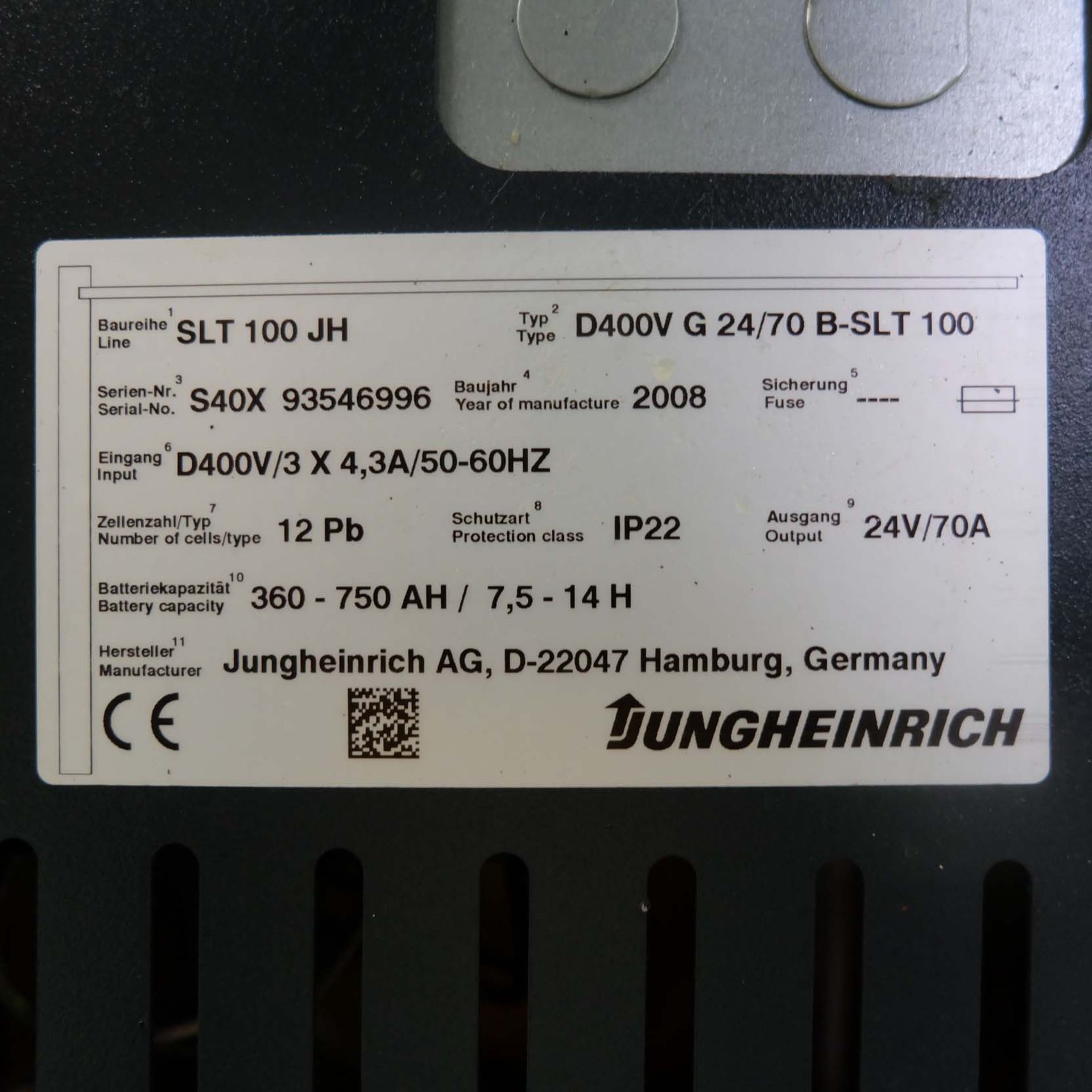 Jungheinrich Type EJC B16 Electric Fork Lift Walkie Stacker. Nominal Load at COG 1600KG. Load Centre - Image 14 of 14