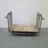 Vintage Luggage Trolley. Size 54" x 27" x 41 1/2".