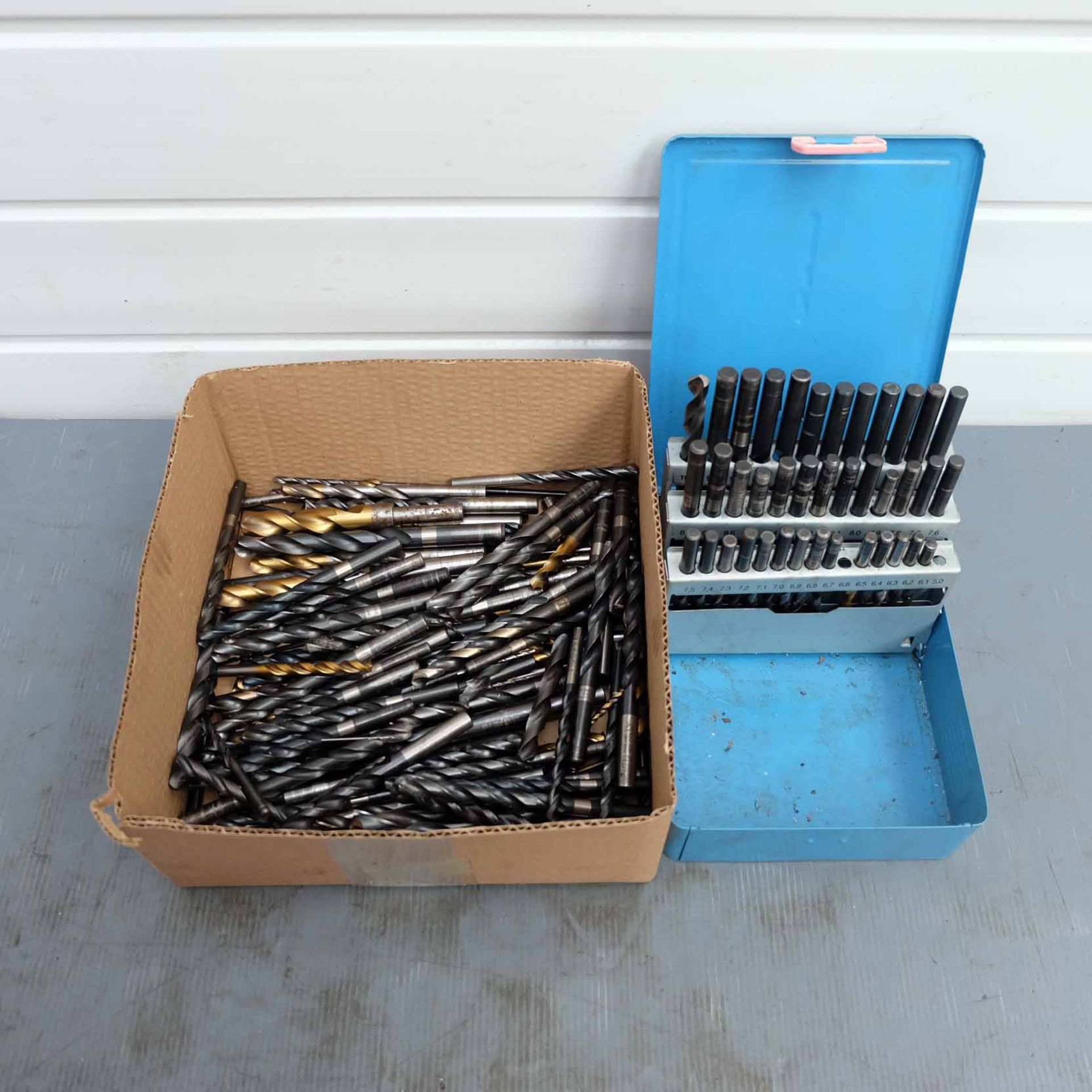 Quantity of Straight Shank Drills. Including Set of Metric Drills (Incomplete). Various Sizes.