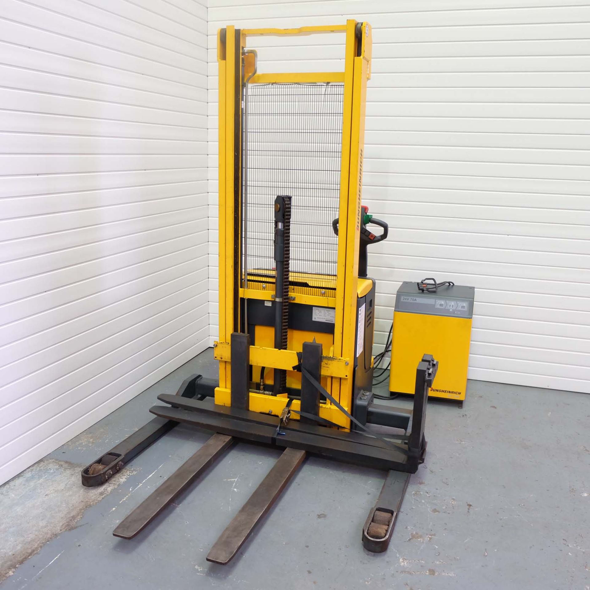 Jungheinrich Type EJC B16 Electric Fork Lift Walkie Stacker. Nominal Load at COG 1600KG. Load Centre