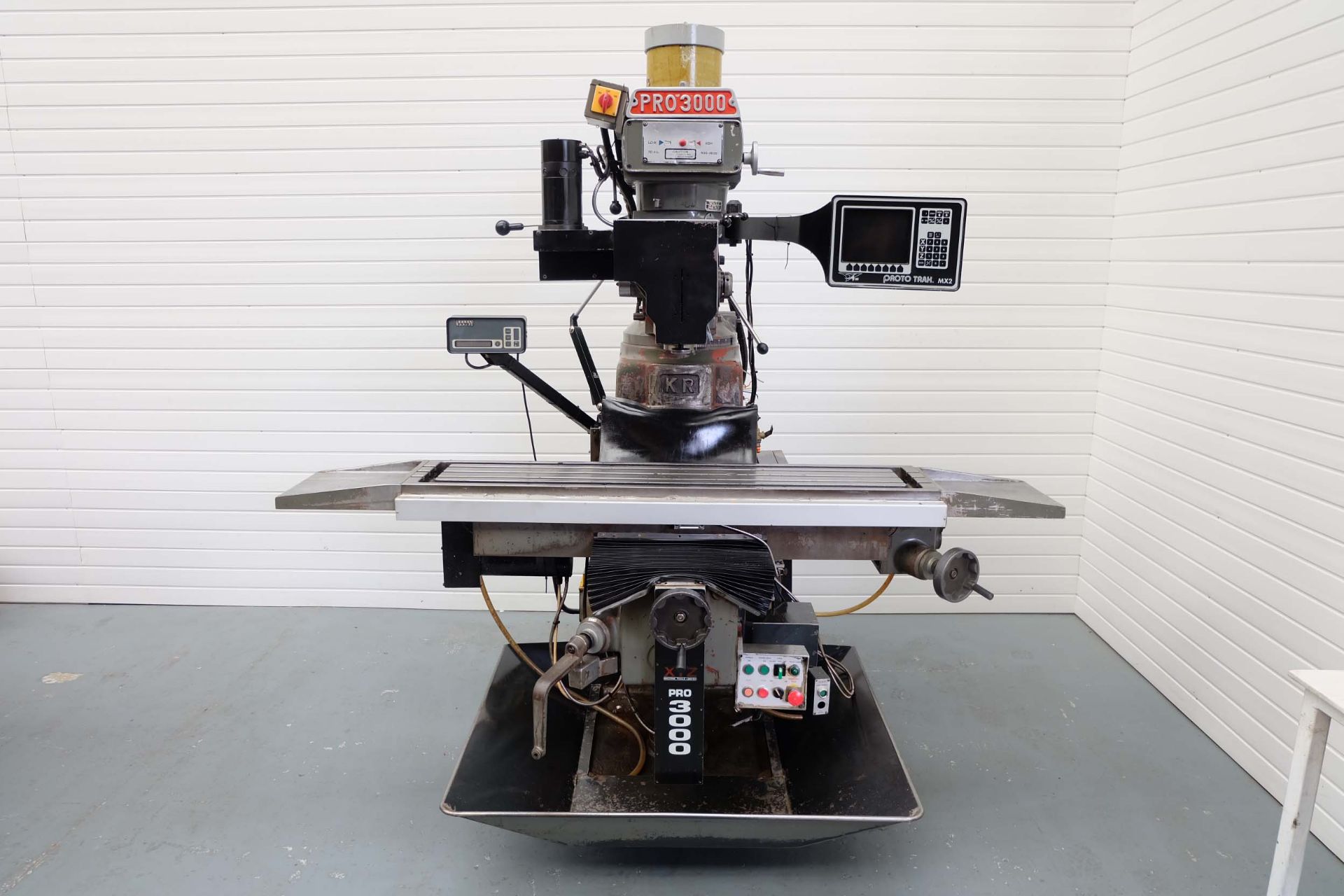 XYZ Pro 3000 SLV Turret Milling Machine With ProTrak MX2 Control. Table Size 58" x 12". Spindle Tap