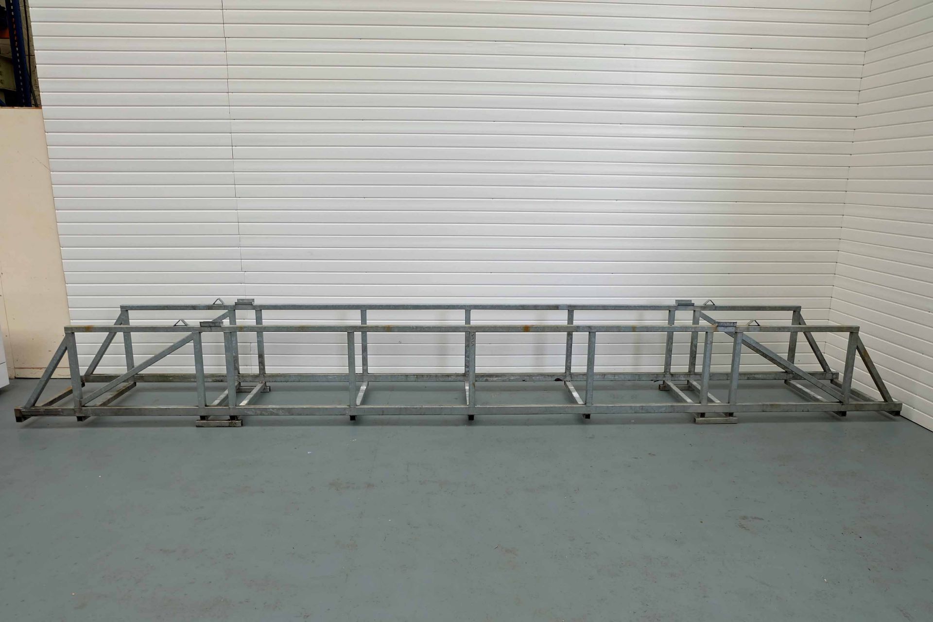 Galvanised Steel Stillage. Length 6000mm. Internal Width 660mm. Internal Depth 600mm. With Lifting P