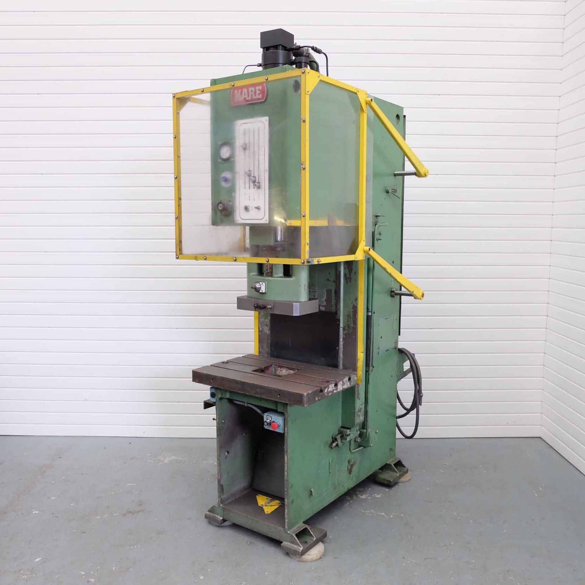 Hare Type 25GP Hydraulic Press. Capacity 25 Tonnes. Platen Size 30" x 20". Throat 10". Daylight 22". - Image 8 of 10