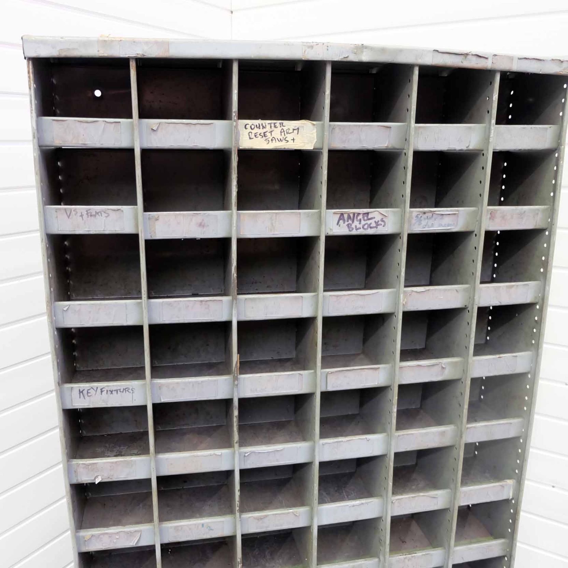 Set of Steel Pigeon Holes. 78 Compartments. Size 36" x 8 3/4" x 72" High. - Bild 3 aus 4