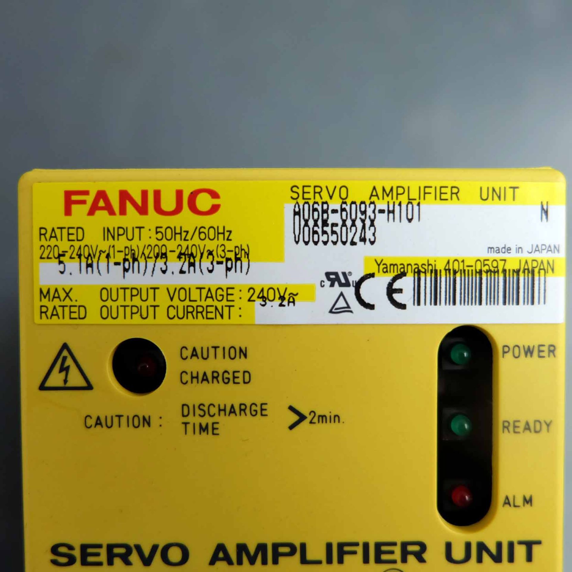 Fanuc Semo Amplifier Unit. B Series. AO6B-6093-H101. SVU 1 - 12. Input 200-240 Volt. PWM Interface. - Image 3 of 7