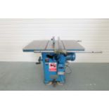 Wadkin Bursgreen AGS 10" Tiliting Arbor Table Saw. Blade Capacity 10" or 12" Max. Max Depth of Cut w