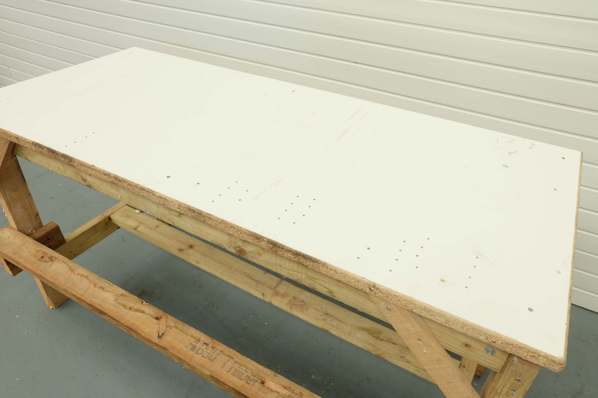 Timber Work Bench. Size 68" x 30" - Image 3 of 4