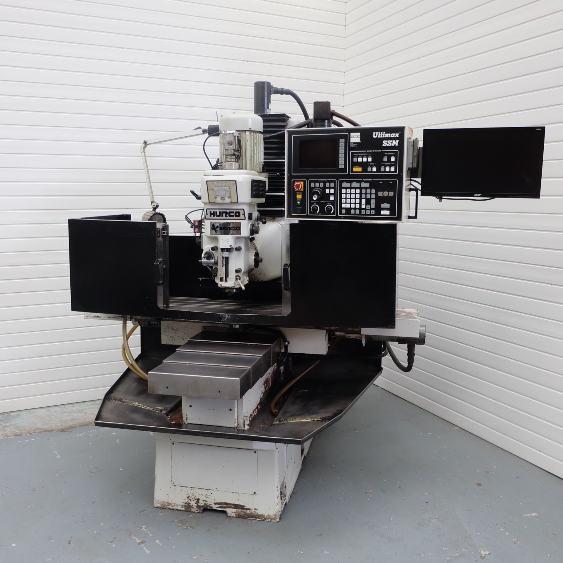 Hurco Hawk 30 CNC 3 Axis Vertical CNC Mill With Ultimax SSM Control. Table Size: 52" x 11". X Axis T - Image 2 of 15