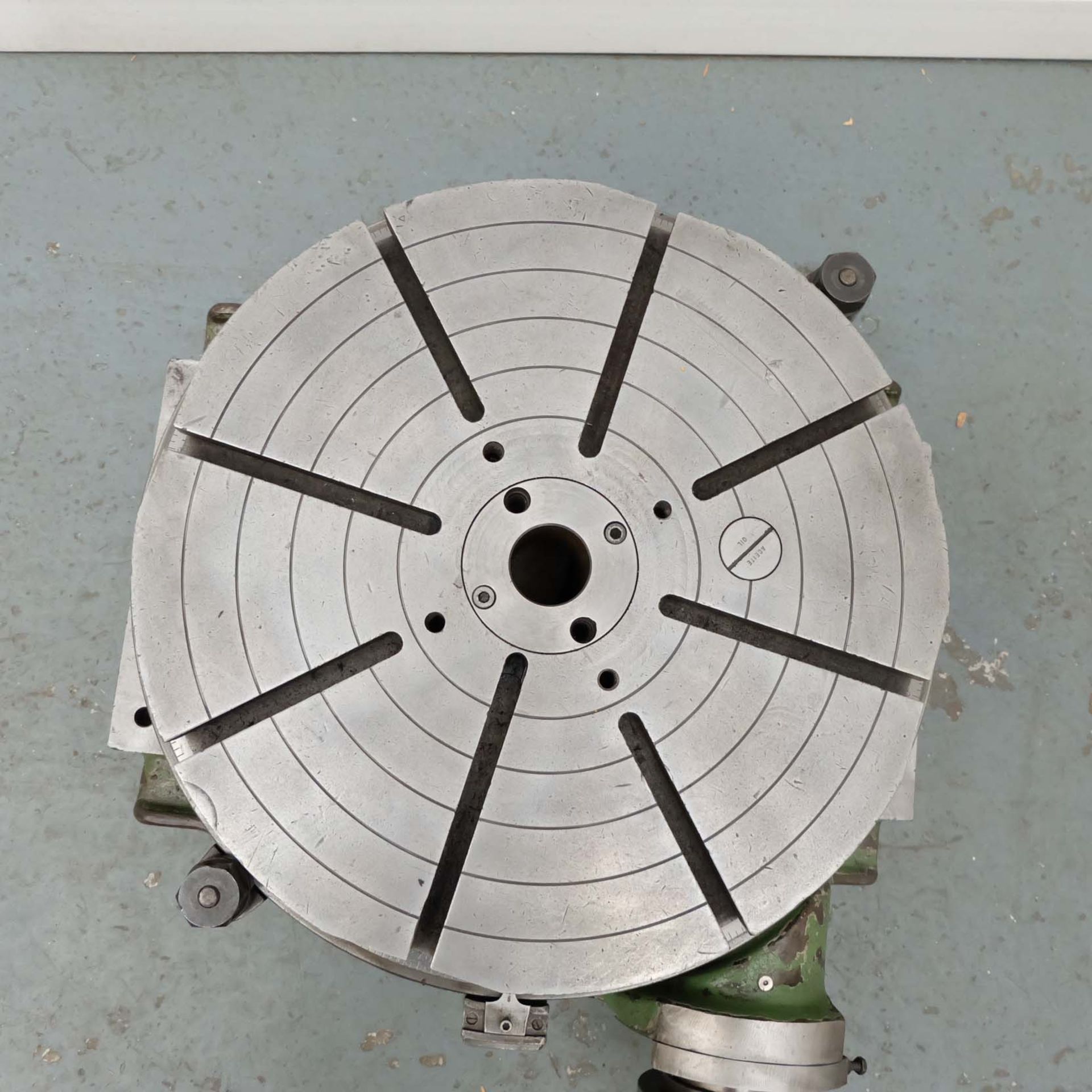 MECA 19 1/2" Rotary Table. With Extended Handwheel 14". Tee Slotted. - Image 4 of 7