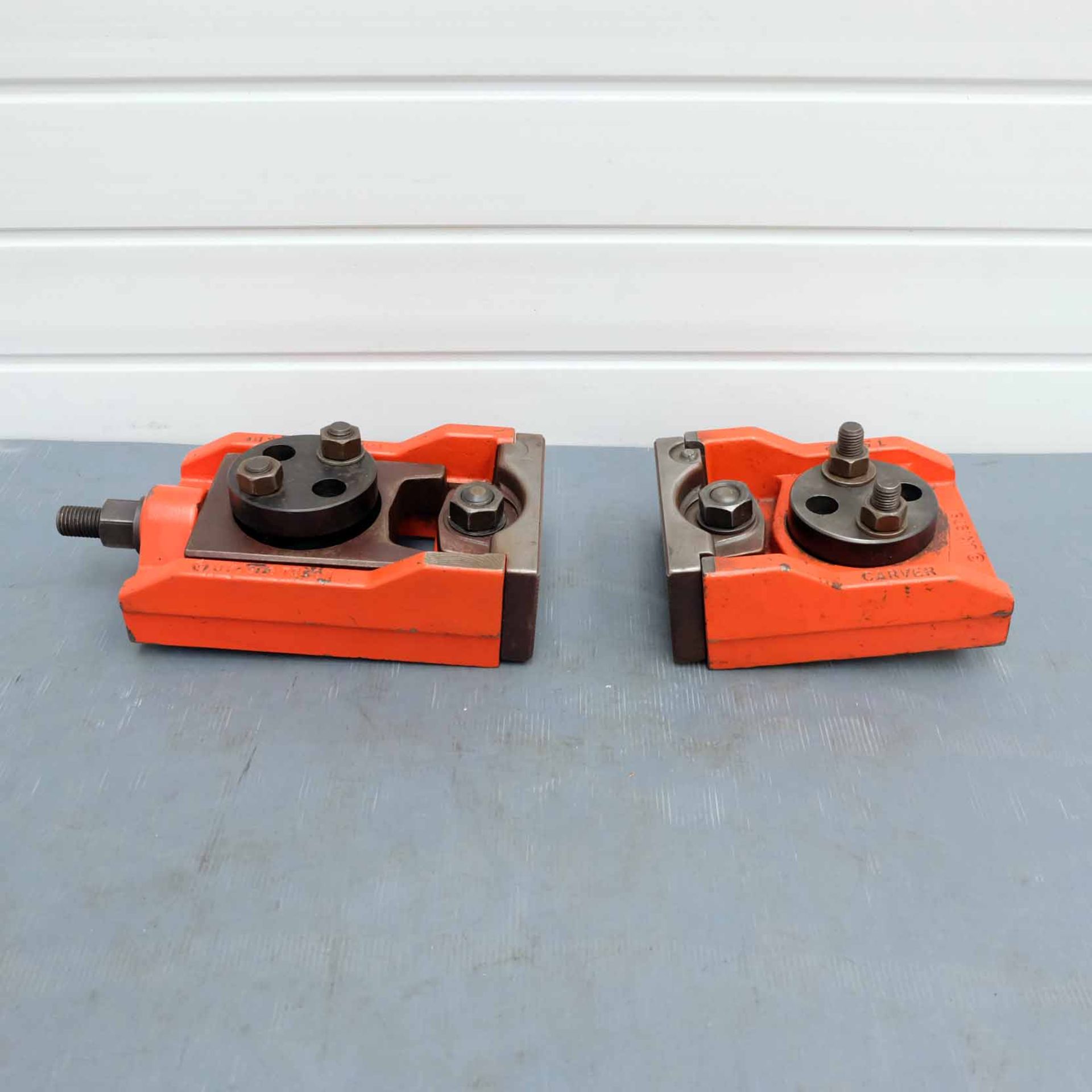 Set of Carver Heavy Duty Machine Clamps. Complete with Tee Bolts. Jaw Width 140mm. Jaw Height 70mm. - Image 6 of 7