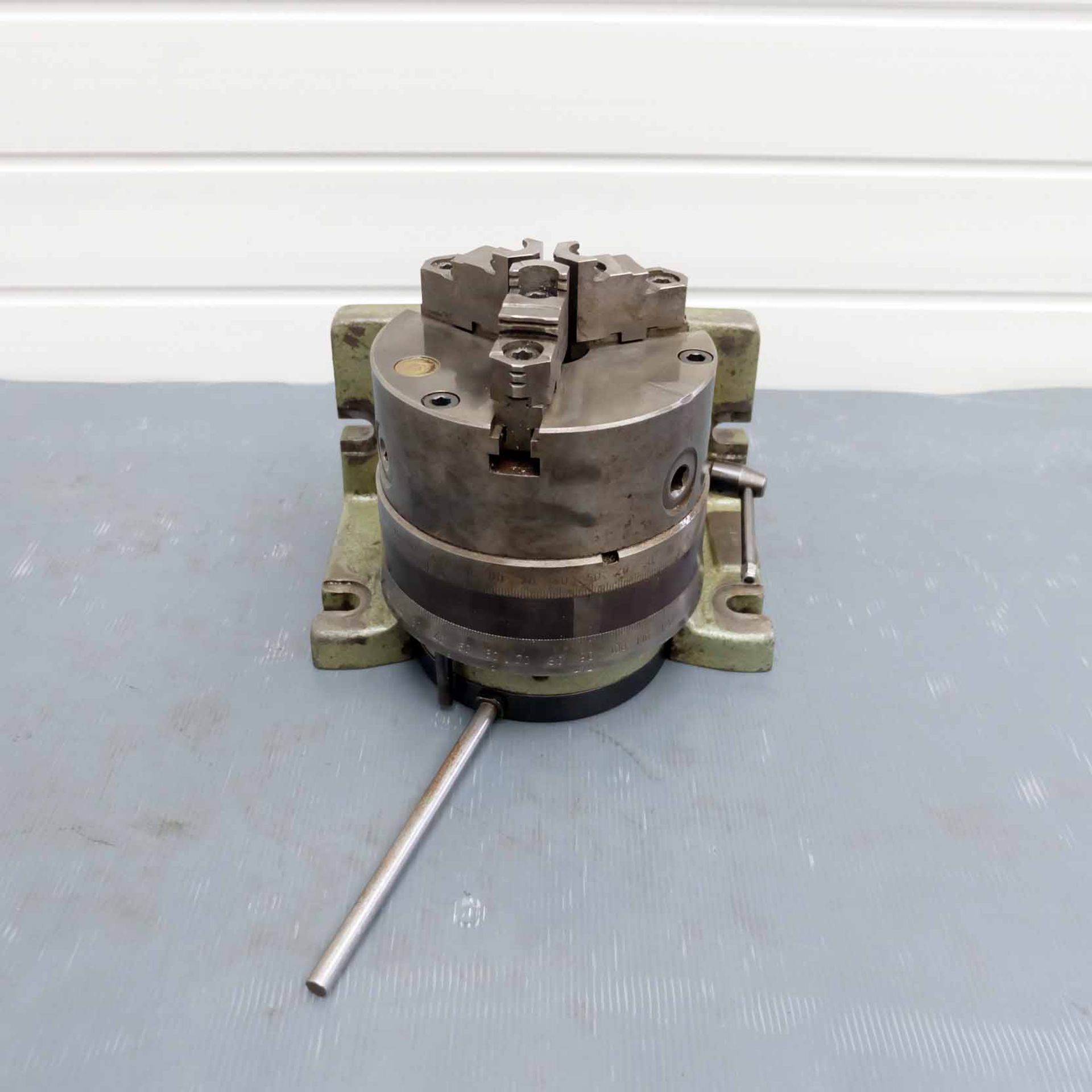 Vertical / Horizontal Indexing Workhead. With 6" 3 Jaw Chuck. Tailstock. - Image 9 of 11
