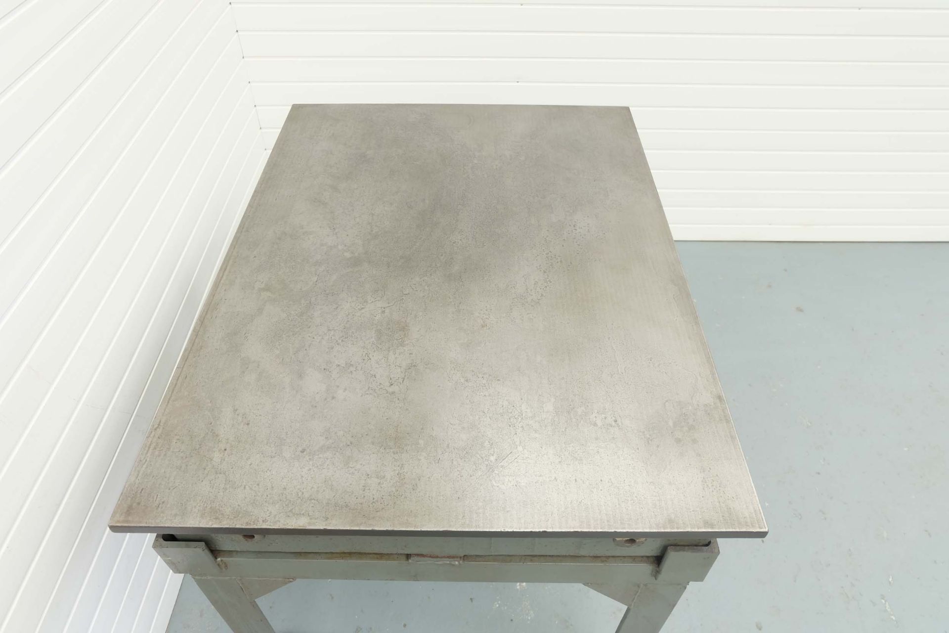 Cast Iron Surface Table On Steel Stand. Size: 48" x 36". Surface Height: 42". - Image 4 of 5