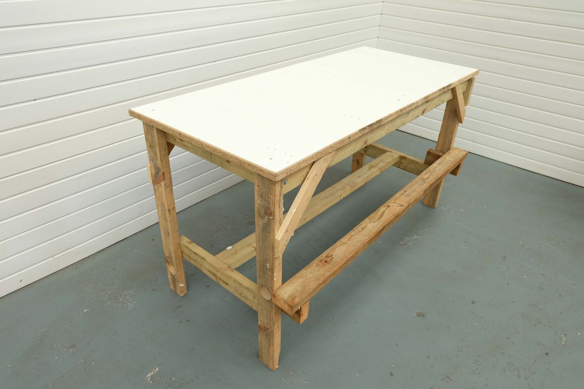 Timber Work Bench. Size 68" x 30" - Image 2 of 4